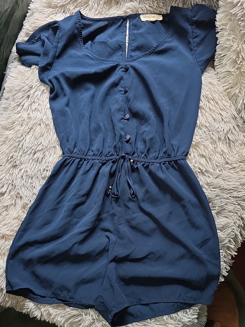 BeBop Navy Blue Casual Romper